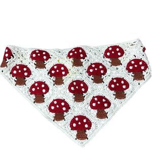 Sunday state crochet knit mushroom bandana/tie top artsy psychedelic funky